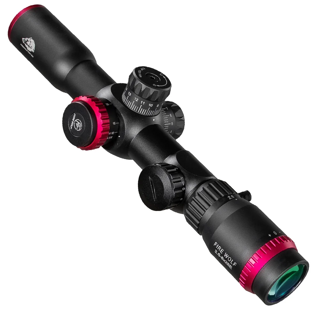 Fire Wolf FFP 2,5-8x28 alcance doble alcance cruzado caza verde rojo iluminado Riflescope QZ Rifle Scope mira óptica táctica - imagen 3