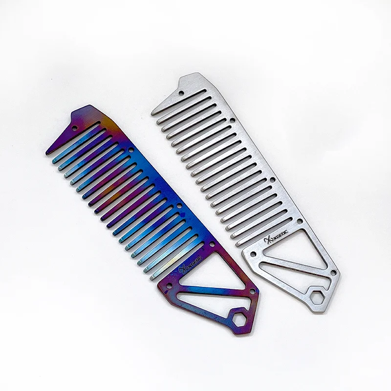 Mini peine portátil de titanio, antiestático, saludable, para peluquería, no alérgico, ultraligero, antibacteriano, regalo - imagen 2