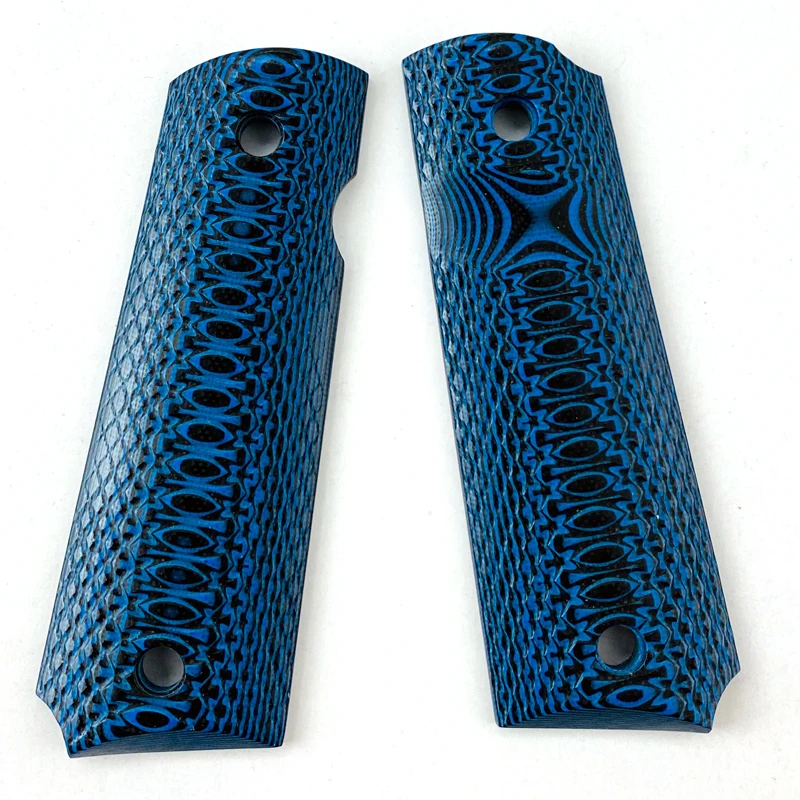 2 piezas tácticas 1911 empuñaduras azul G10 empuñaduras parche empuñaduras personalizadas CNC empuñaduras Accesorios - imagen 2