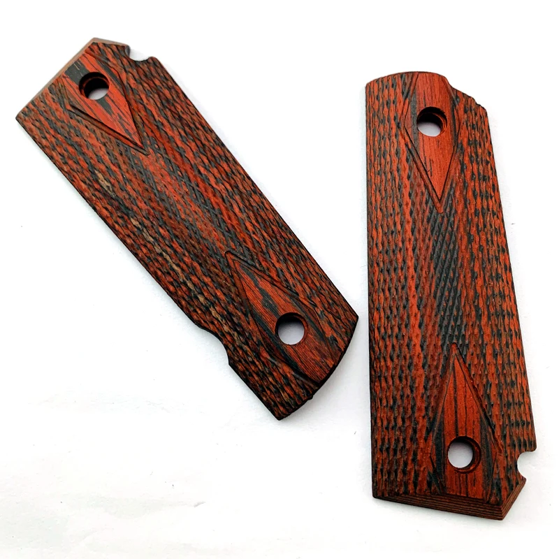 Empuñaduras tácticas para pistola, empuñaduras de madera de alto pulido, personalizadas, Material CNC 1911, accesorios, 2 piezas, 1911 - imagen 4