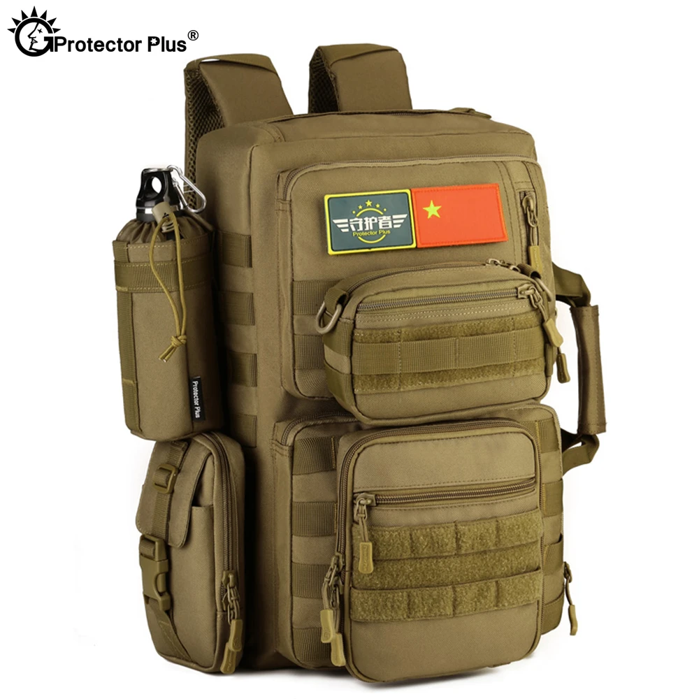 PROTECTOR PLUS mochila táctica militar 35L paquete de ordenador de tres usos bolso cruzado al aire libre de alta capacidad impermeable - imagen 5