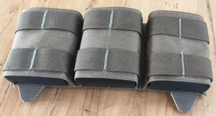 Sistema de bolsa de revista triple, chaleco táctico, bolsas de clip de munición, bolsillo de soporte, 5,56 + 5,56 + 5,56 - imagen 4