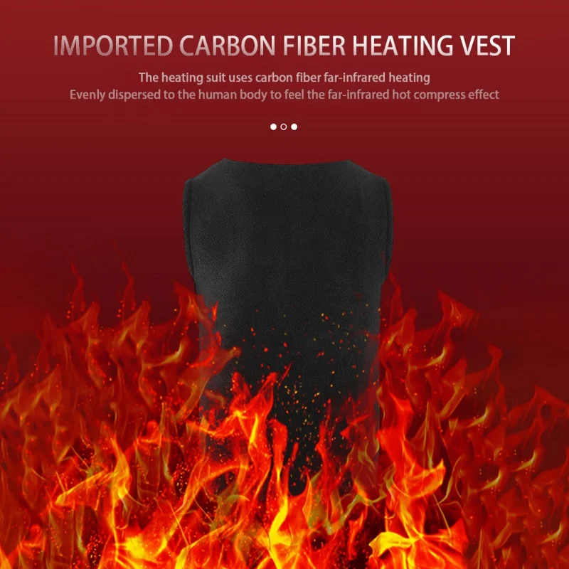 Chaleco eléctrico autocalentable con carga USB inteligente para hombres y mujeres, espesor para acampar, ciclismo, senderismo, esquí, chaleco calefactor, calor corporal de invierno - imagen 4