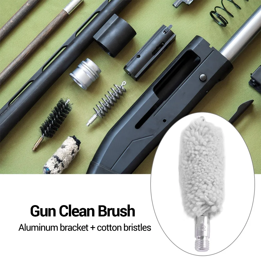 Juego de cepillos de algodón para pistola táctica, cepillo de limpieza para pistola de caza, 9mm, 12GA, 30, 300, 308, 22, 45, 5 unidades - imagen 5