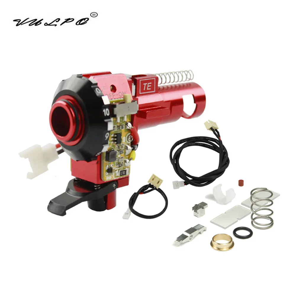 VULPO CNC aleación de aluminio Hop Up Chamber con LED para Airsoft AEG M4 M16 accesorios de caza