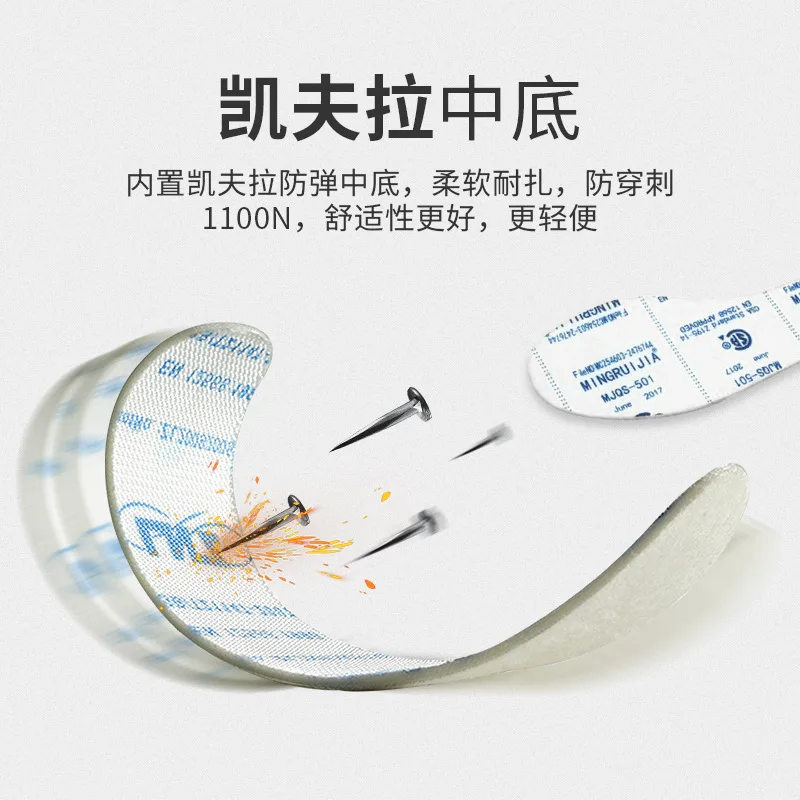 KOWM zapatos de senderismo de piel de vaca para hombre, zapatos de seguridad impermeables para caza, botas de nieve de lana, zapatos tobilleros, zapatillas de Trekking - imagen 5