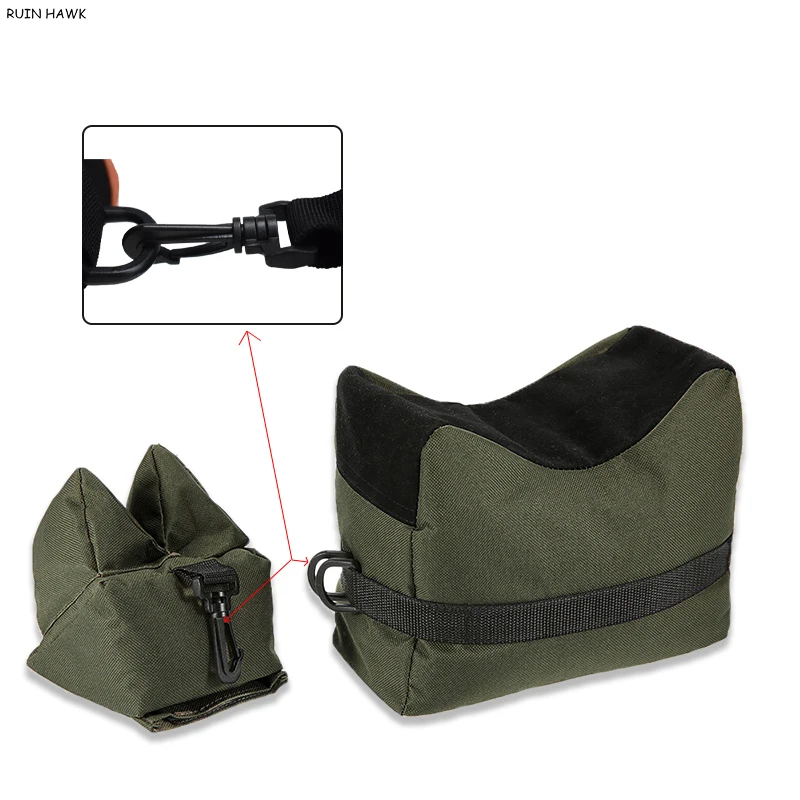 Bolsa delantera y trasera para Rifle, soporte para Rifle de tiro de francotirador, bolsa de arena, soporte táctico para objetivo al aire libre, accesorios para pistola de caza - imagen 2