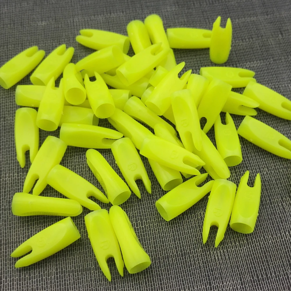 Flecha de tiro con arco de 7,2mm de diámetro exterior, fibra de vidrio cónica, madera de bambú, eje de flecha importado, plástico de alta presión, 50 Uds. - imagen 4