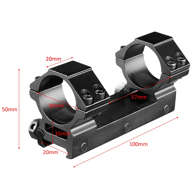FIRE WOLF-riel de cola de milano para Mira de Rifle, 30mm, 1 pulgada, 20mm, montaje para mira de Rifle, riel Picatinny - imagen 5