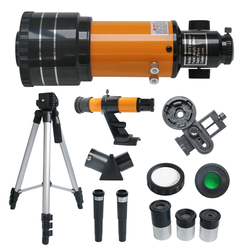 Telescopio astronómico refractivo 150X con Clip para teléfono, Monocular HD para exteriores, niños, principiantes, estudiantes, Kit de bricolaje - imagen 4