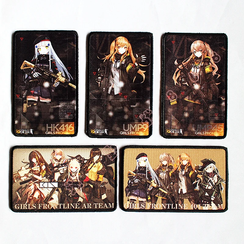 Parche táctico para niña con pistola bidimensional de primera línea, insignias para brazalete con estampado exquisito para decoración de ropa y mochila - imagen 5