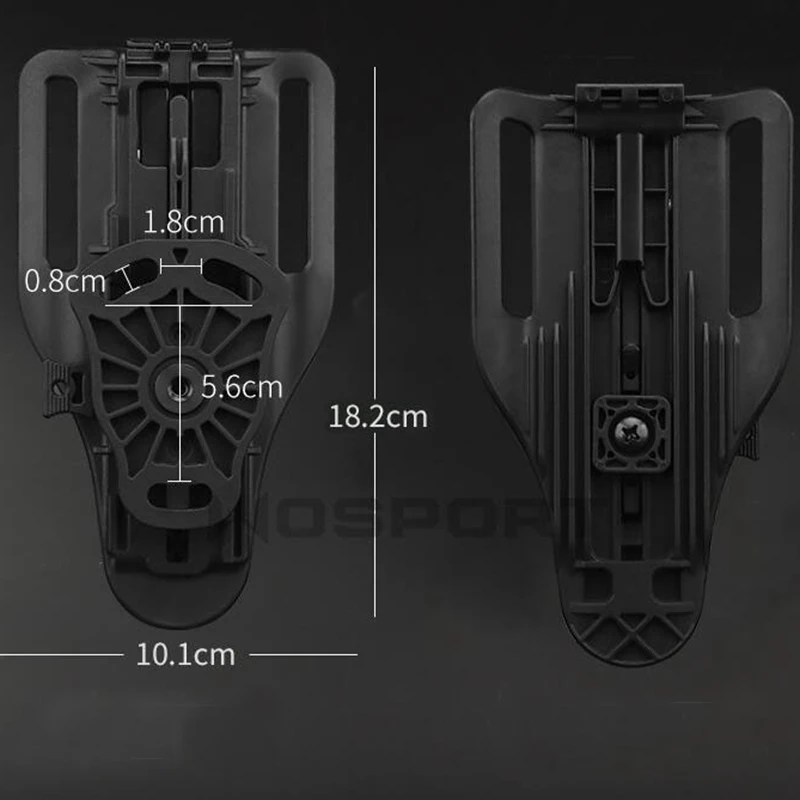 Adaptador de funda para pistola táctica, plataforma TMC Vubl, altura ajustable, bucle de paseo medio bajo para pistola GL 17 M9 P226, paleta de cintura caída - imagen 5