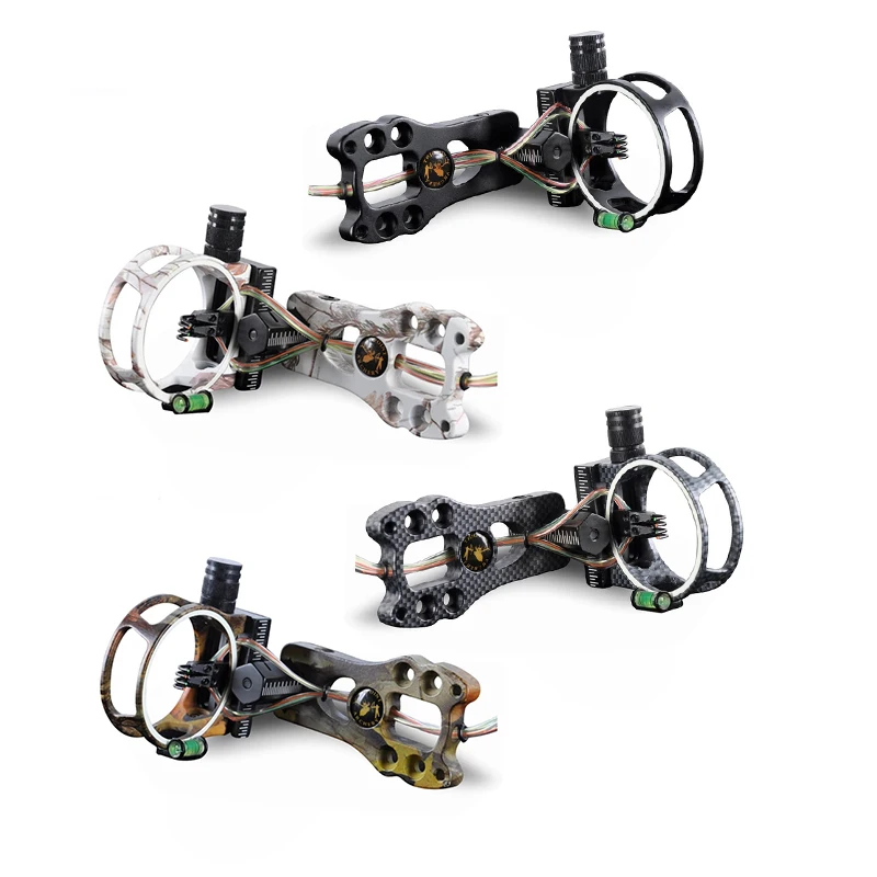 Tiro con arco TP3540 mira de arco de 4 pines con luz de visión LED 0,019 "Pin de fibra de latón mecanizado CNC para tiro de caza con arco compuesto - imagen 4