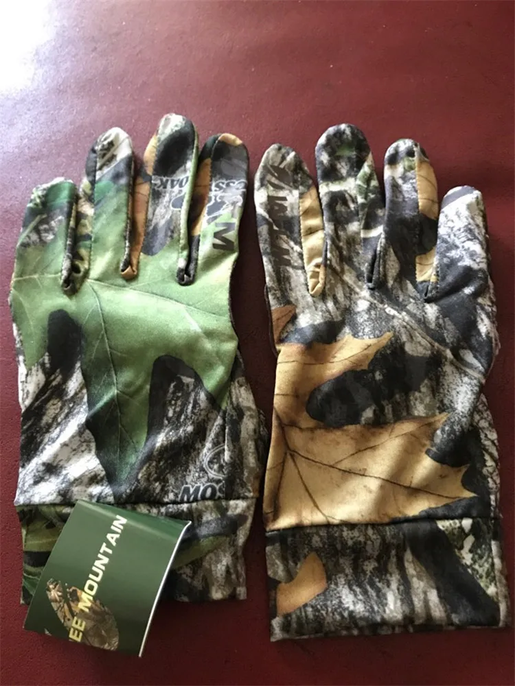 Guantes multifuncionales finos de verano para pantalla táctil, guantes antideslizantes para montar, guantes elásticos de camuflaje biónico para caza y pesca - imagen 4
