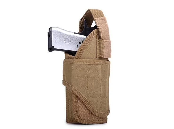 Funda táctica Tornado vista frontal mostrando correas Molle y sistema de ajuste