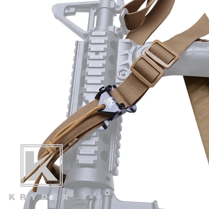 KRYDEX táctica de fijación de Rifle, eslinga ancha acolchada para tiro al aire libre, caza, separación rápida ajustable, armas de fuego, cinturón ancho acolchado de 2 puntos - imagen 4