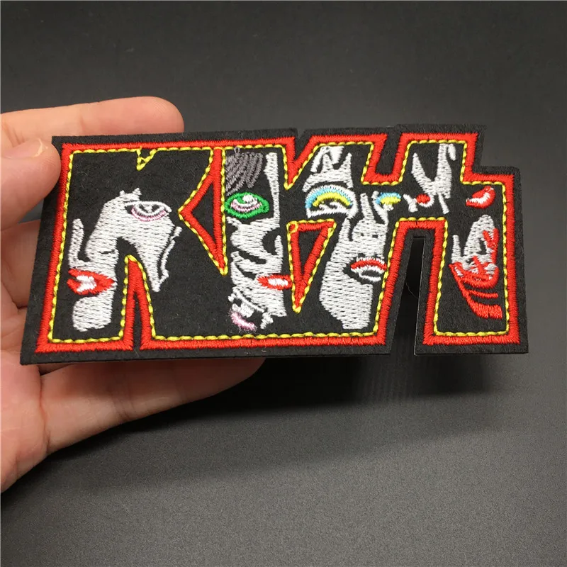 Tamaño del parche de la banda: 9,4x4,2 cm parche de Metal Rock para ropa música raya bordado insignia apliques ropa pegatina decoración Diy - imagen 5