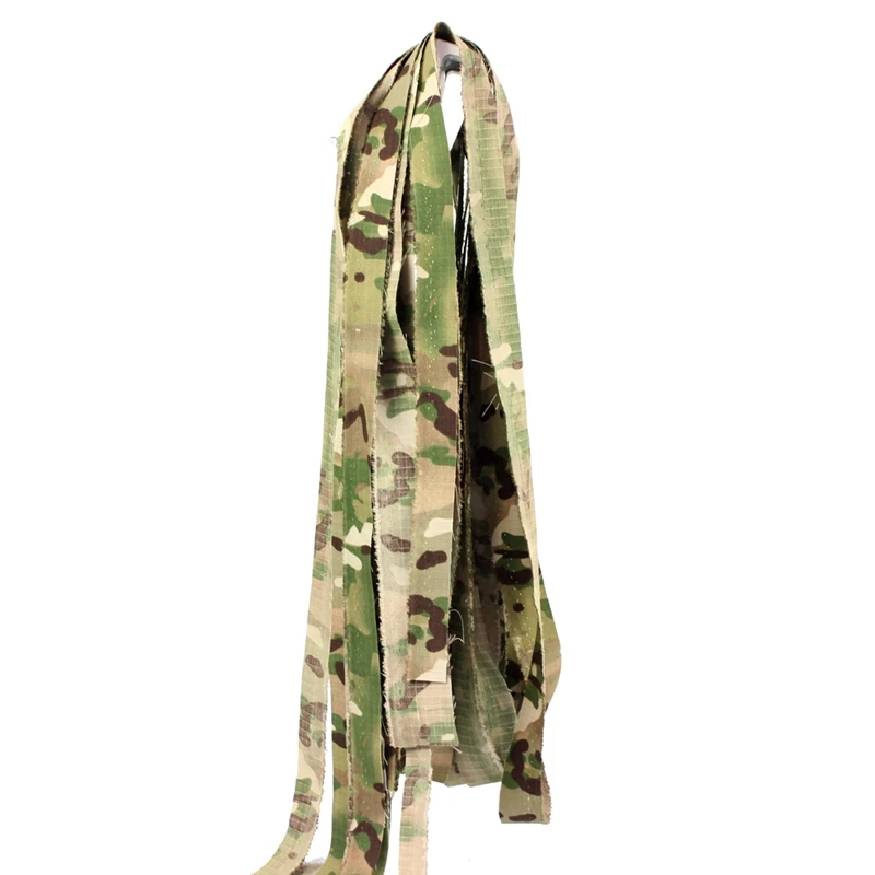 Tira de cubierta de Rifle de camuflaje, tiras Ghillie para construir tu propio traje Ghillie, Material de ocultación Ghillie, CP Multicam, 10 piezas - imagen 5