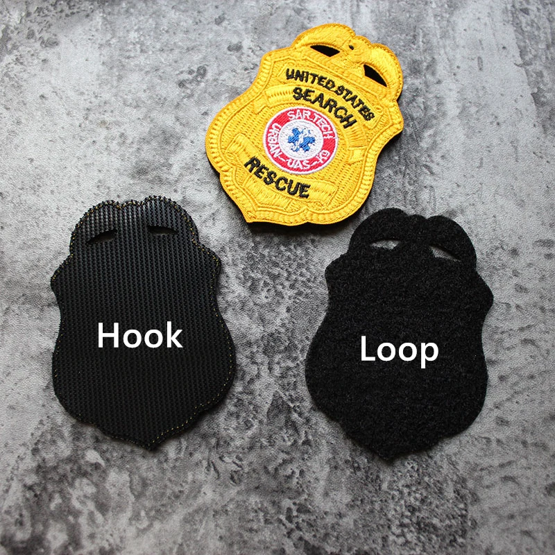 Parches bordados de rescate de búsqueda de Estados Unidos, pegatina de mochila de ropa, insignia de escudo táctico de EE. UU., SAR TECH URBAN UAS K9 - imagen 4