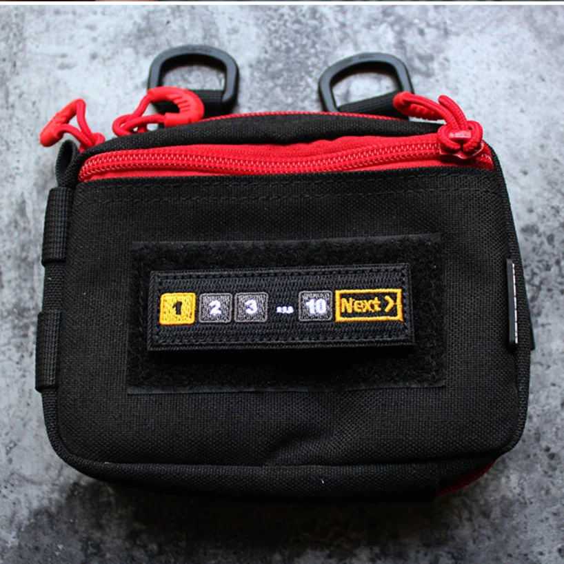 Parches de tira larga con números bordados tácticos 1, 2, 3, 10, insignia del próximo brazalete para ropa, apliques para mochila - imagen 5