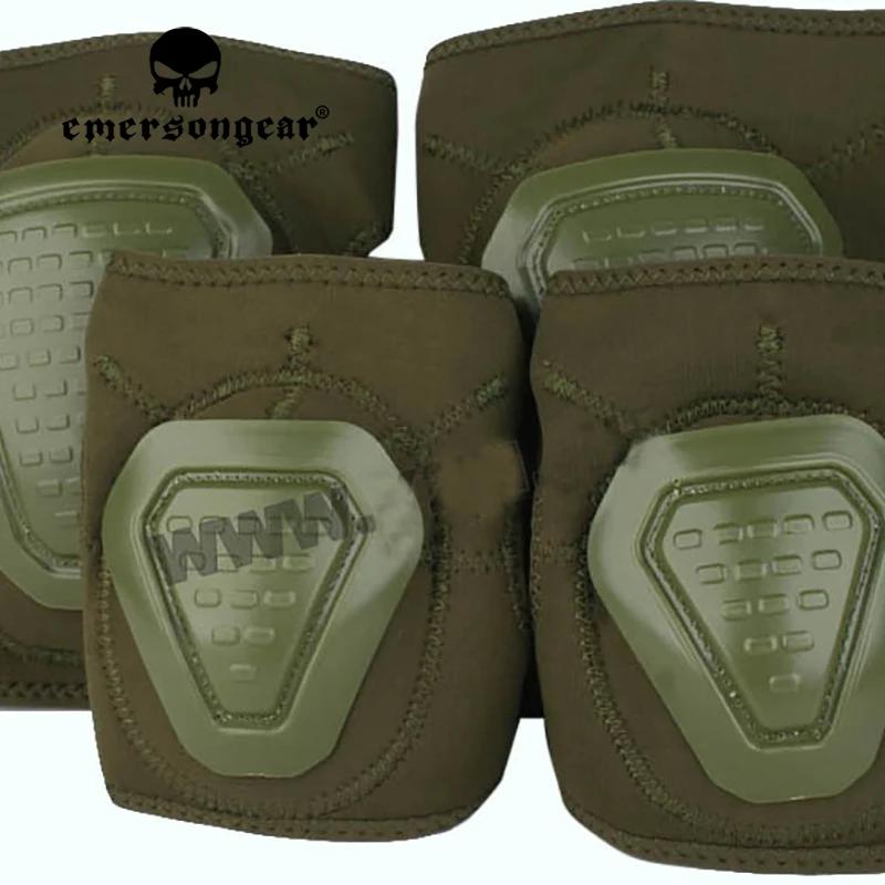 Emersongear táctico DNI neopreno codo rodillera conjunto equipo de protección suave batalla combate caza entrenamiento al aire libre senderismo ciclismo - imagen 2