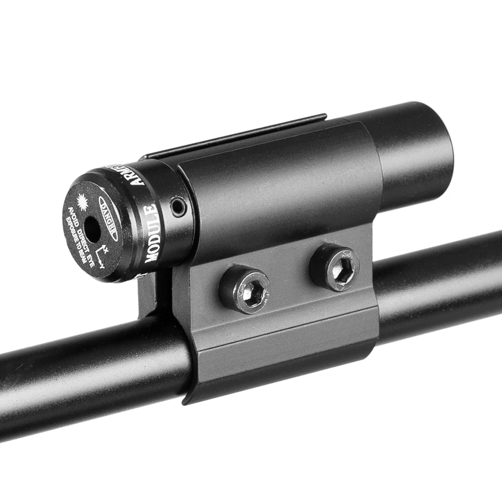 Mira láser táctica de punto rojo con soporte para pistola, riel Picatinny y Rifle para tiro de caza Airsoft