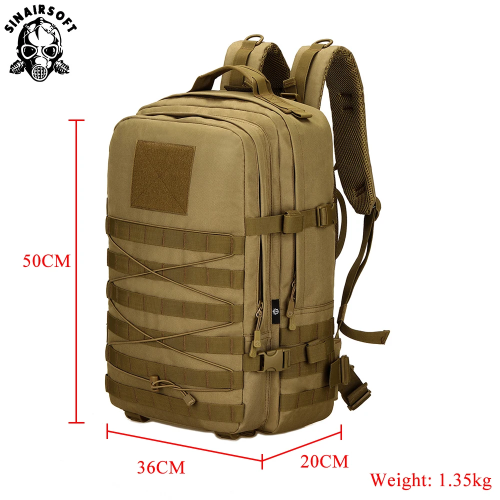 Mochila táctica Molle impermeable SINAIRSOFT 45L para acampar, senderismo, viajes, escalada, montañismo, mochila para deportes al aire libre - imagen 2