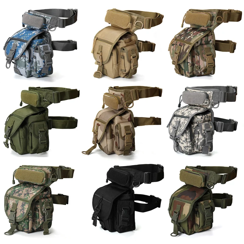 Mege-riñonera táctica militar para hombre, bolsa para pierna, herramienta, muslo, Molle, botella de caza, motocicleta, juego de guerra, EDC, riñoneras - imagen 4