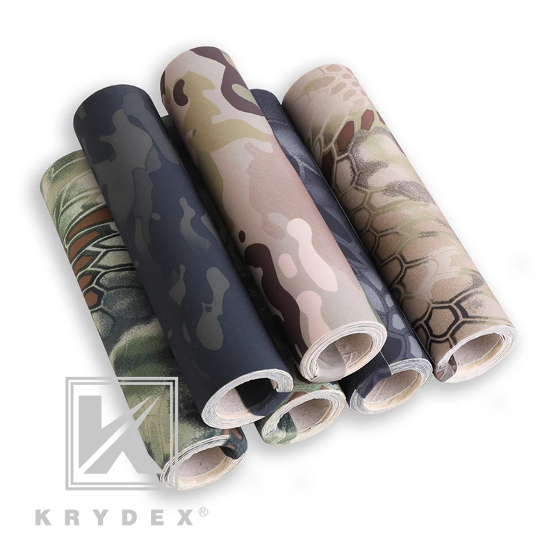 KRYDEX pegatinas elásticas de camuflaje MCBK, calcomanía adhesiva de envoltura de camuflaje táctico, rollo de bricolaje, pegatinas de ajuste de caza de tiro - imagen 5