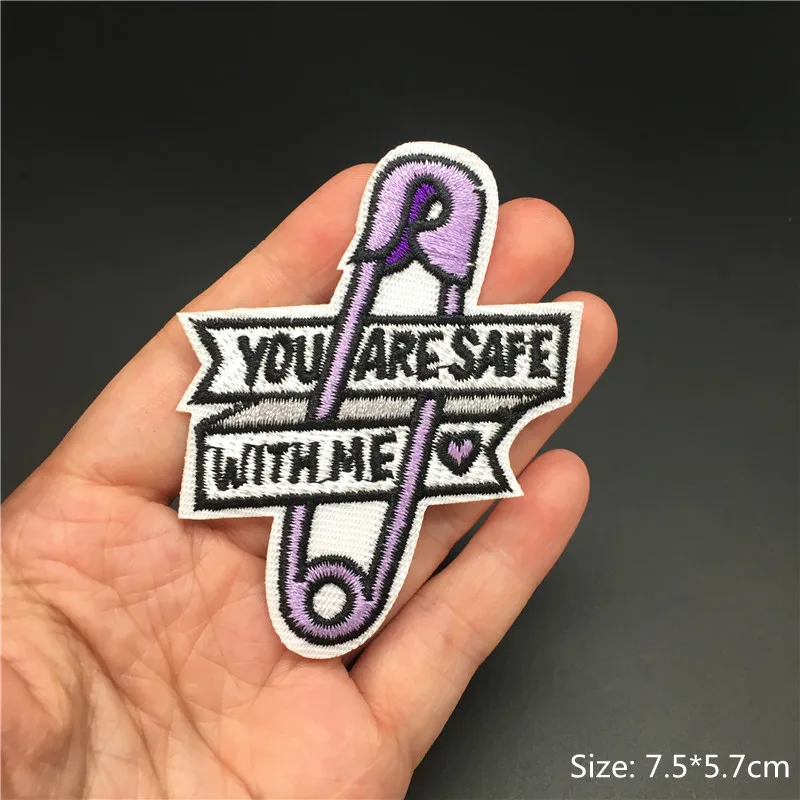 Skull Patches on Clothes Iron on Stripe Embroidery Badges Sewing Diy Decoration Clothing Stickers Punk Patches Appliques - imagen 2