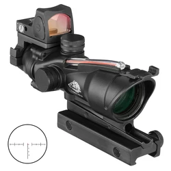 Fire Wolf Mira Óptica Táctica con Retícula Iluminada Roja y Verde
