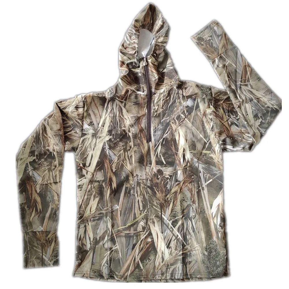 Chaqueta con capucha para pesca, protección solar, transpirable, de secado rápido, Camuflaje biónico, para caza y ciclismo al aire libre - imagen 2