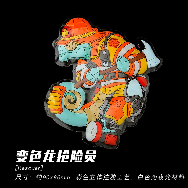 Epaulettes de abanico militar para exteriores, brazaletes decorativos coloridos de moda, sellos de silicona tridimensionales mágicos tácticos - imagen 5