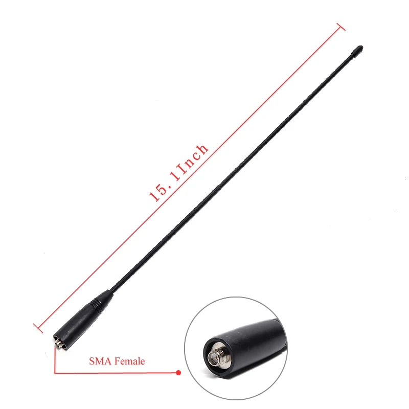 Antena látigo tri-banda VHF/UHF SMA hembra para Baofeng - imagen 5