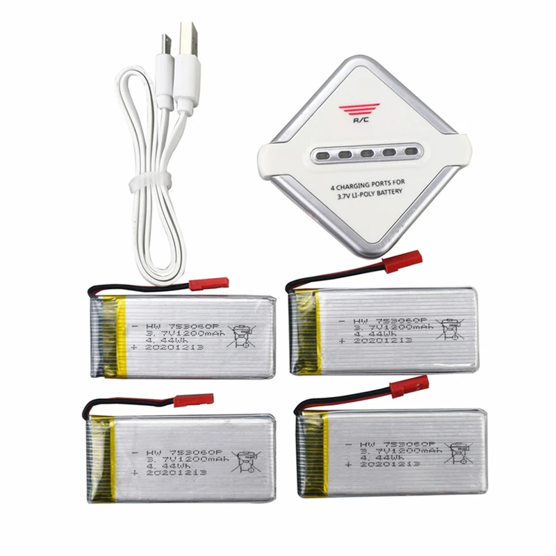 Juego de cargador y batería lipo de 3,7 V y 1200mah para fotografía aérea SP650, recambios de cuadricóptero UAV, batería de helicóptero RC - imagen 4