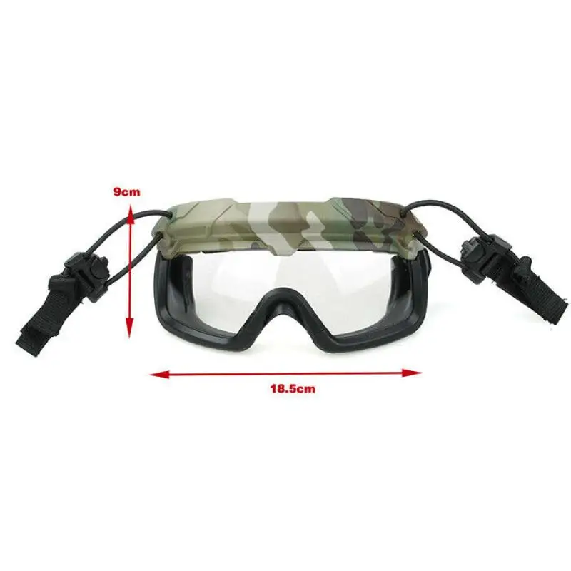Gafas antideslumbrantes TMC3105 para Paintball ANSI Z87.1, lentes a prueba de niebla divididas para casco, equipo táctico para exteriores con hebilla larga - imagen 2