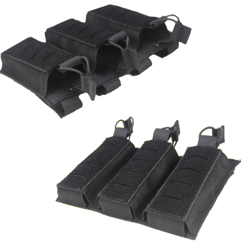 Porta placa táctica, bolsa Triple para Airsoft Mag, SpeedDB M4 Molle, bolsa para Paintball, accesorios de caza - imagen 5