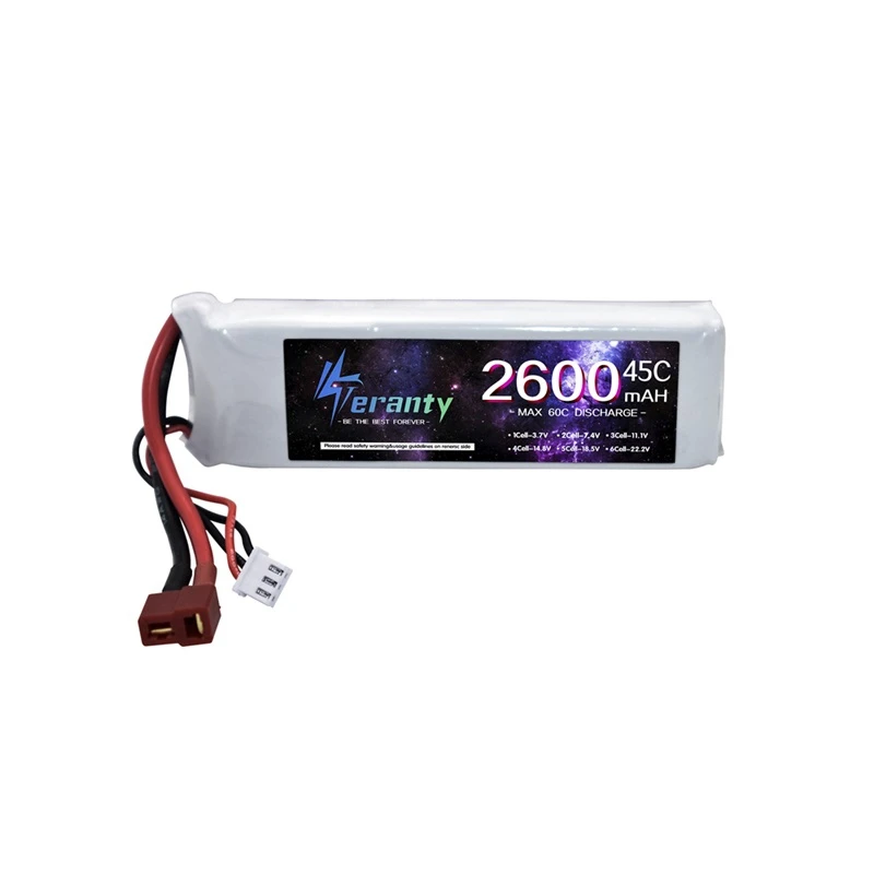 Batería Lipo Original de 7,4 V y 2600mAh con enchufe en T para Wltoys 1/14 144001   Batería Lipo para barco y coche RC para Wltoys 144001   coche - imagen 4