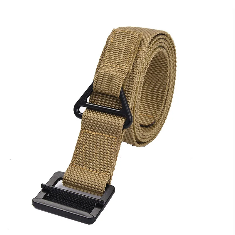 Cinturón de combate militar para hombre, aparejo de rescate, cinturón táctico de nailon para deportes al aire libre, accesorios de caza, cinturón de utilidad de Metal - imagen 3