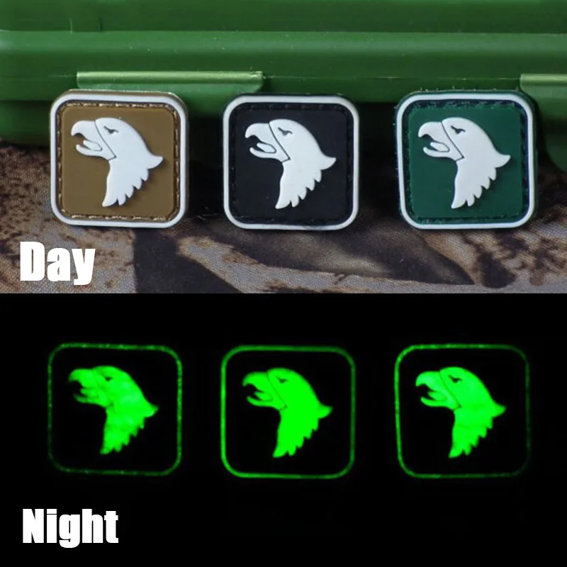 Parche reflectante de PVC de calavera de águila, insignia de medalla, gancho, brazalete 3D, correa de chaqueta, pegatinas de mochila - imagen 3