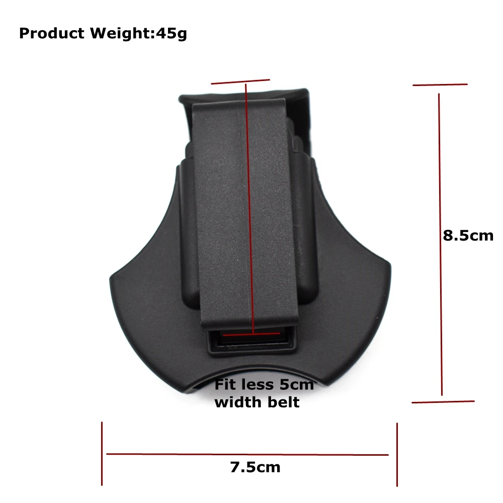 Funda táctica con puño superior abierto para caza, compatible con esposas estándar para cinturón de 5,5 cm para entrenamiento Airsoft, funda con funda de seguridad - imagen 2