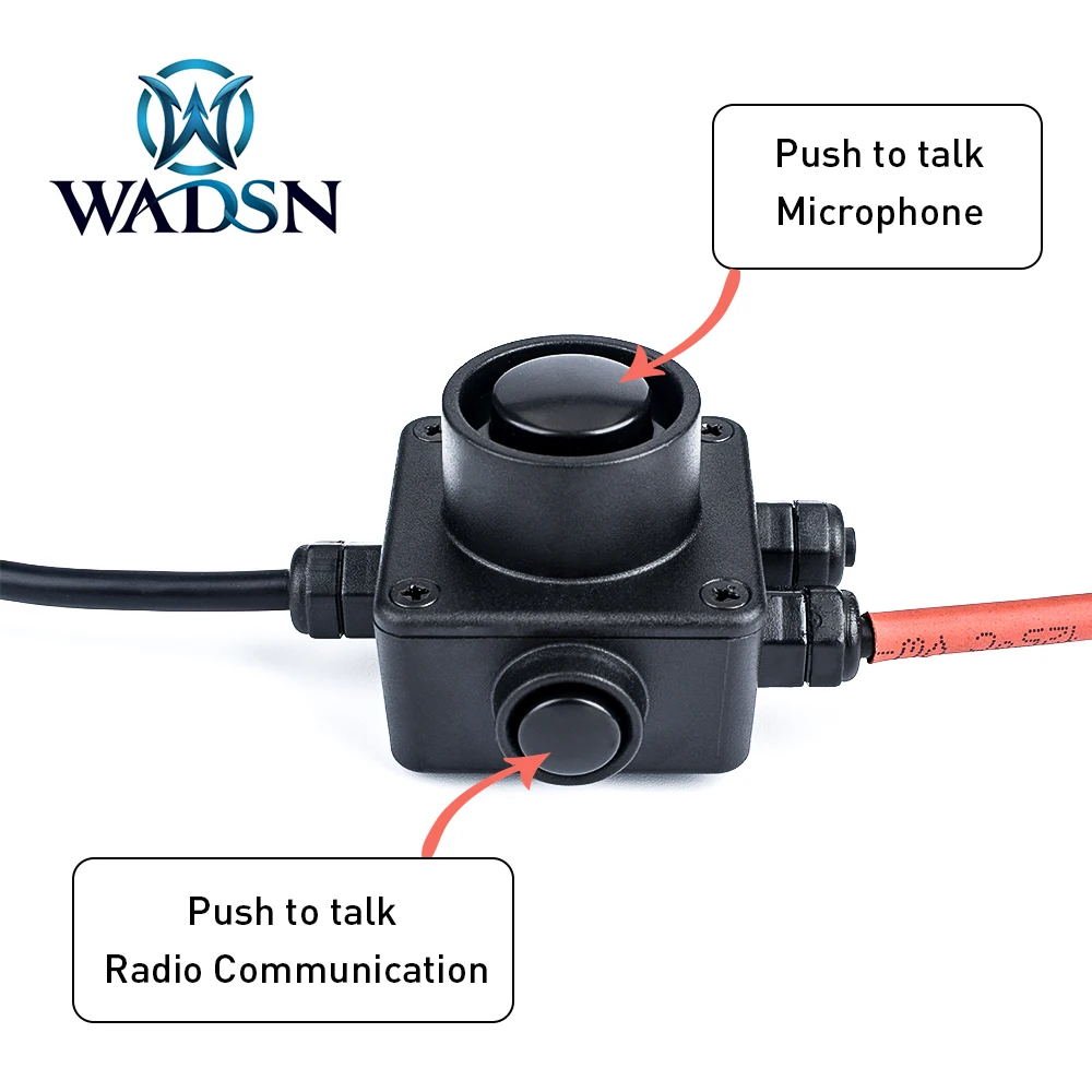 WADSN tácticas COMBAT PTT Kenwood Midland ICOM Yaseu tiro motorolar caza ZTAC Comta auriculares accesorio walkie-talkie PTT - imagen 3