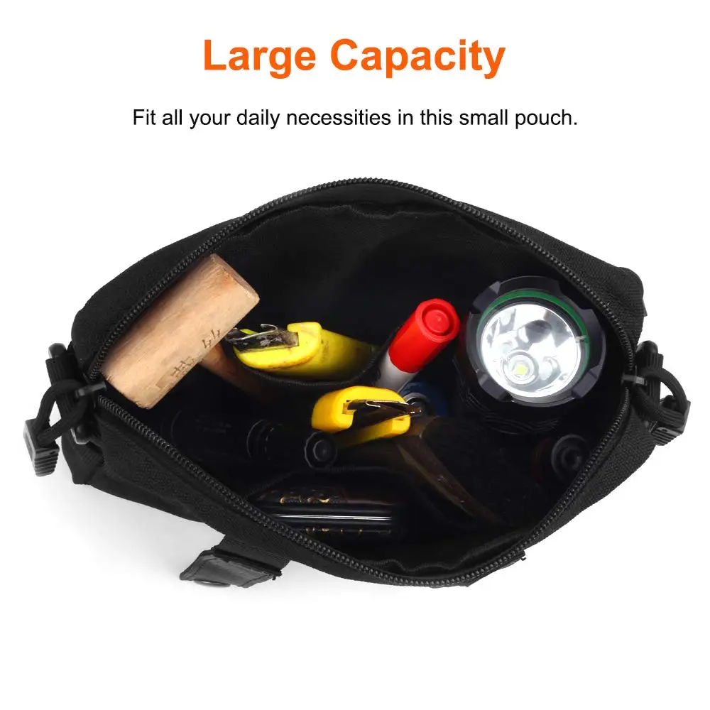 Bolsa táctica Molle militar, bolsa de primeros auxilios médica, herramienta EDC, soporte para teléfono, paquete de cintura para chaleco, mochila, bolsas de caza - imagen 5