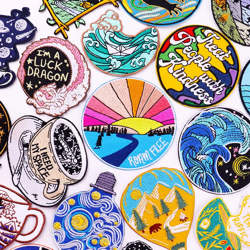 Parches para planchar DIY, parches bordados para viajes al aire libre para ropa, parches de aventura natural para ropa, apliques, insignias para cámara - imagen 3