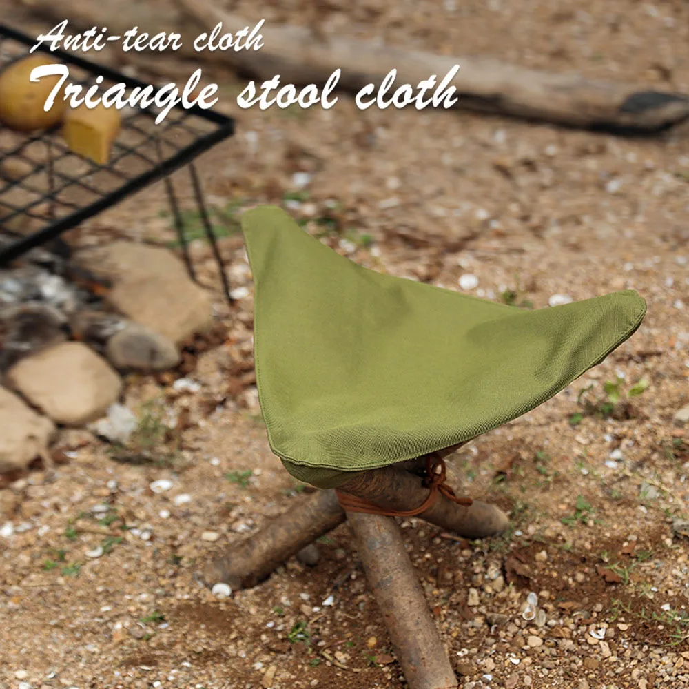 Taburete Triangular impermeable portátil, trípode plegable de tela, actividades al aire libre, senderismo, silla de Camping, accesorios de Picnic - imagen 4