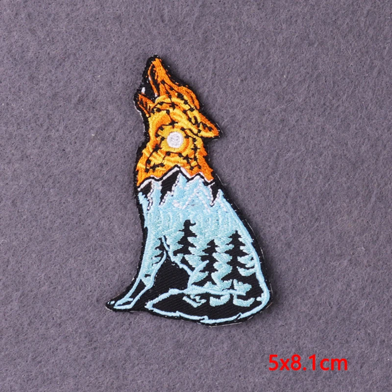 Parches de ciervo al aire libre para planchar en la ropa, DIY, Animal, Lobo, oso, parche bordado en Jeans, apliques de ropa, insignias de decoración - imagen 4