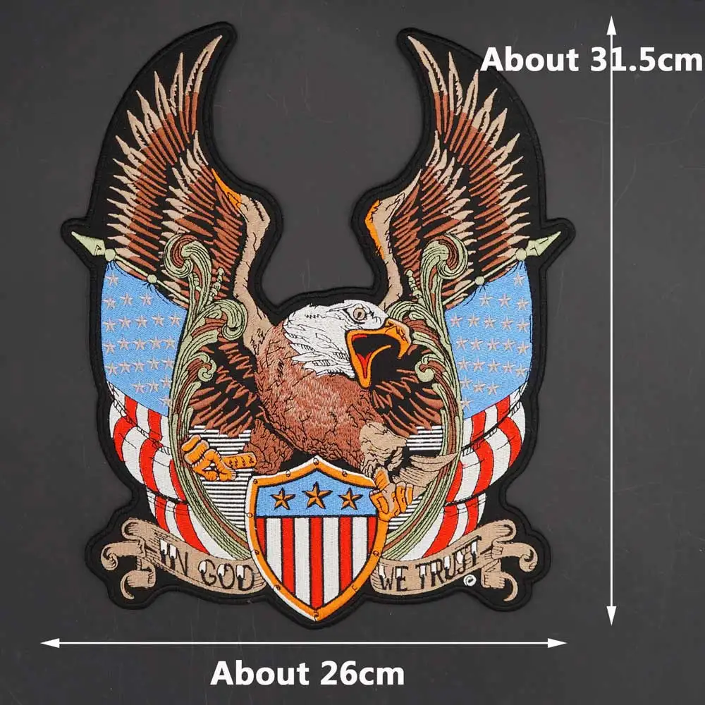 In God We Trust parche bordado águila para chaqueta motociclista - imagen 2