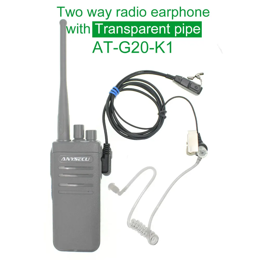 Auricular con cable de tubo de aire para AT-G2.0-K1, UV-82, UV-5R plus, walkie-talkie de mano con enchufe K - imagen 5