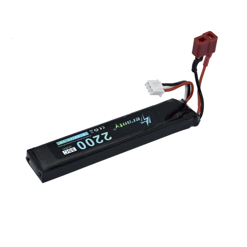 Pistolas de juguete RC 2S, 2200mAh, 35C, 452096, 7,4 V, batería recargable para AKKU Mini, Airsoft, BB, pistola de aire, piezas de juguetes eléctricos #101MM - imagen 3