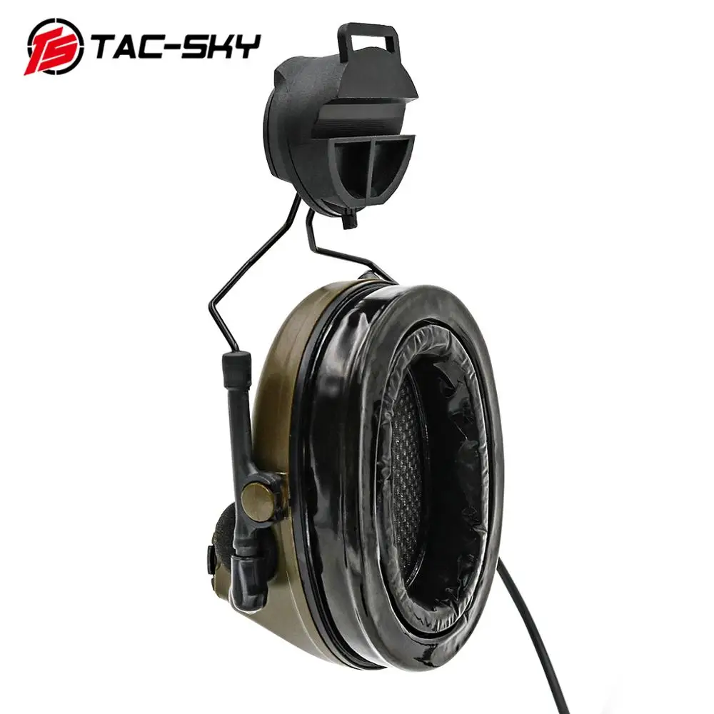 TS TAC -SKY COMTA II auriculares tácticos ARC Rail casco montaje orejeras de silicona cancelación de ruido captación C2 auriculares - imagen 4